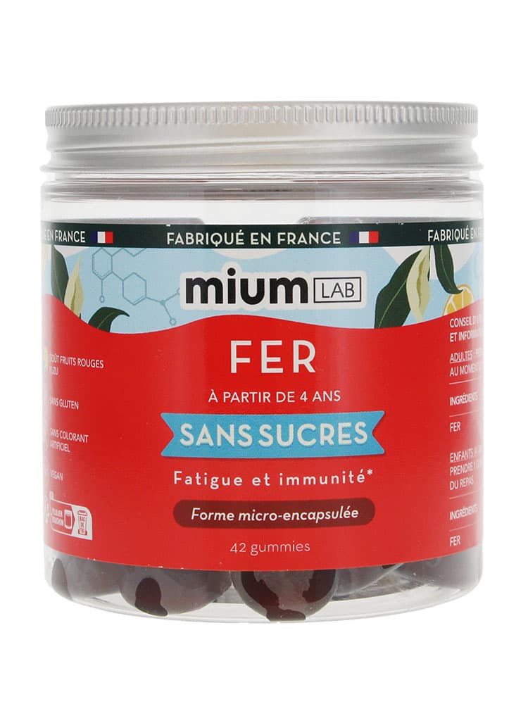 Mium Lab Fer Sans Sucres à Partir de 4 Ans 42 Gummies