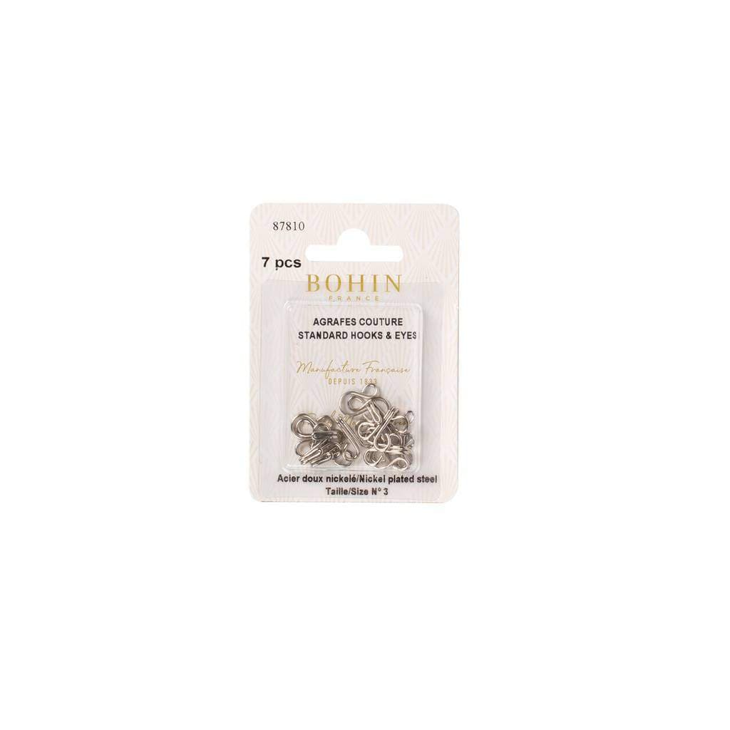 Agrafes courantes de fermeture G2 taille n°3 argenté
